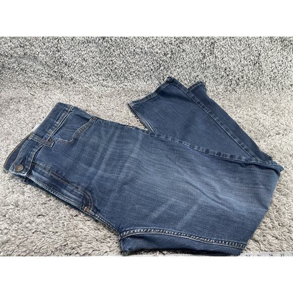 Calvin Klein Jeans Mens 36x30 Slim Straight Fit Blue Wash Denim Casual Stretch - Picture 1 of 12